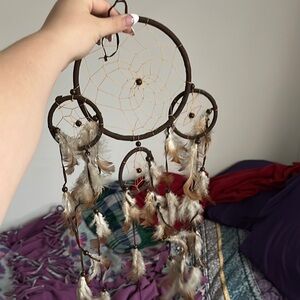 Brown Dreamcatcher with Feathers
